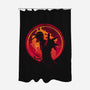 Flame Fist-none polyester shower curtain-teesgeex