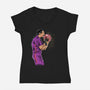 Jesus Strike-womens v-neck tee-zascanauta