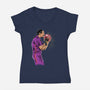 Jesus Strike-womens v-neck tee-zascanauta