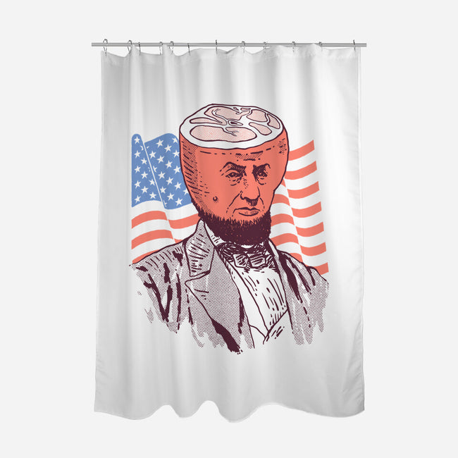 Abra-Ham Lincoln-none polyester shower curtain-demonigote