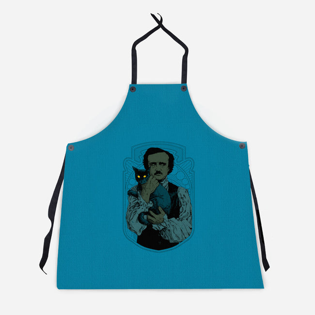 Poe And The Black Cat-unisex kitchen apron-Hafaell