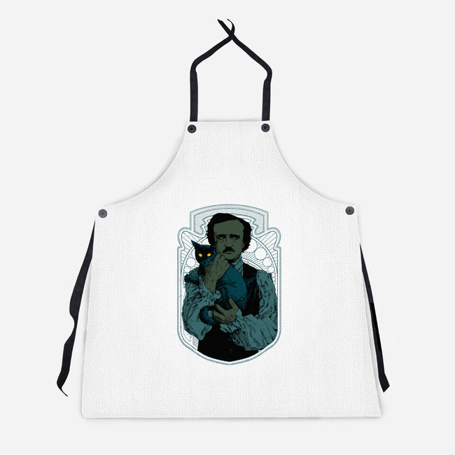 Poe And The Black Cat-unisex kitchen apron-Hafaell