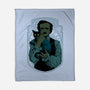 Poe And The Black Cat-none fleece blanket-Hafaell