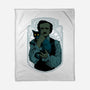 Poe And The Black Cat-none fleece blanket-Hafaell