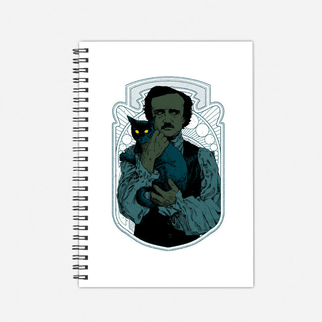 Poe And The Black Cat-none dot grid notebook-Hafaell