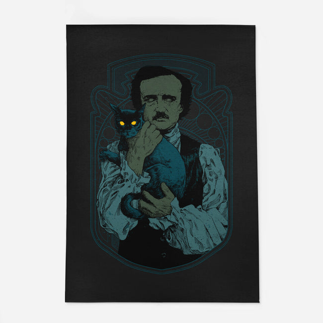 Poe And The Black Cat-none indoor rug-Hafaell