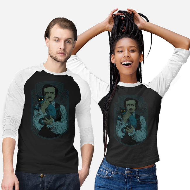 Poe And The Black Cat-unisex baseball tee-Hafaell