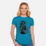 Poe And The Black Cat-womens fitted tee-Hafaell