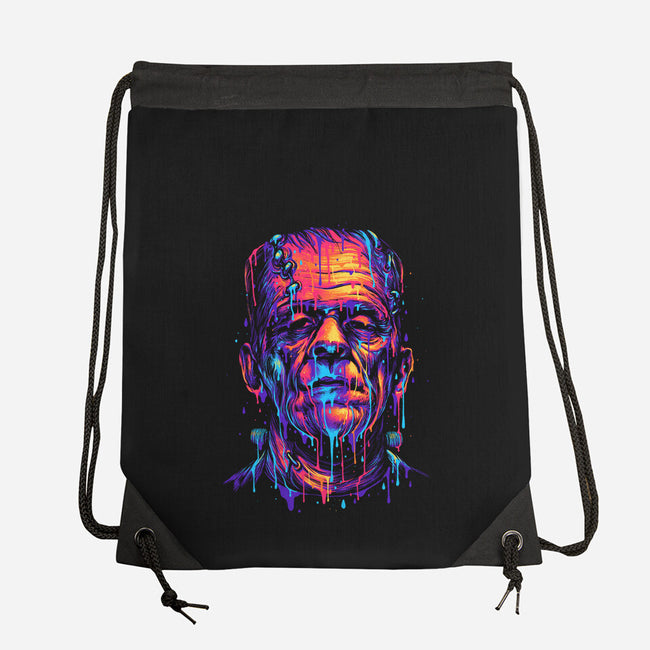 Monster Meltdown-none drawstring bag-glitchygorilla