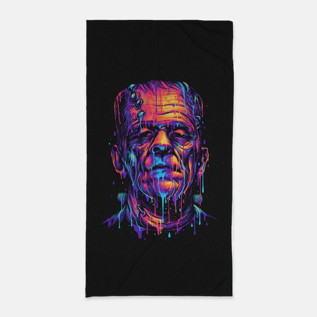 Monster Meltdown-none beach towel-glitchygorilla