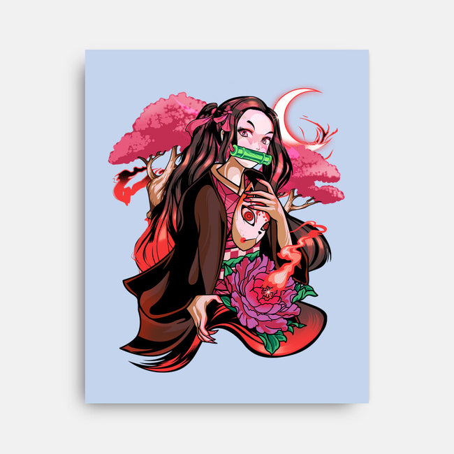 Cute Demon-none stretched canvas-heydale