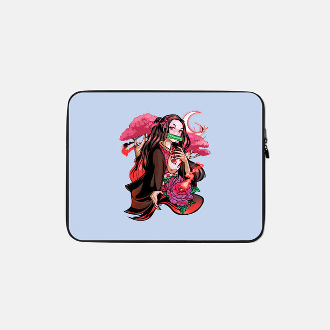 Cute Demon-none zippered laptop sleeve-heydale