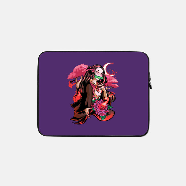 Cute Demon-none zippered laptop sleeve-heydale