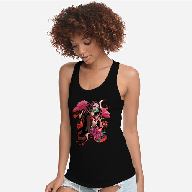 Cute Demon-womens racerback tank-heydale