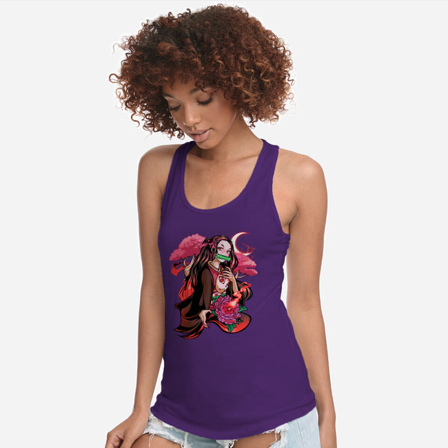 Cute Demon-womens racerback tank-heydale