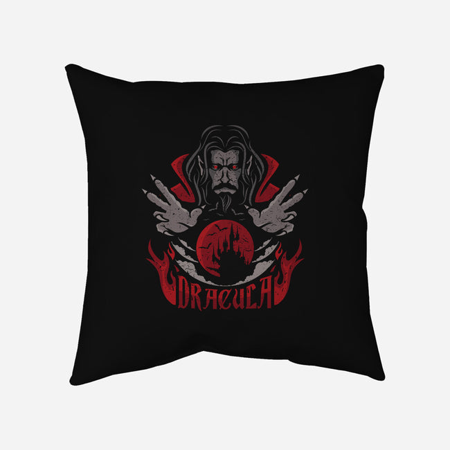 Dracula's Castle-none removable cover w insert throw pillow-jrberger
