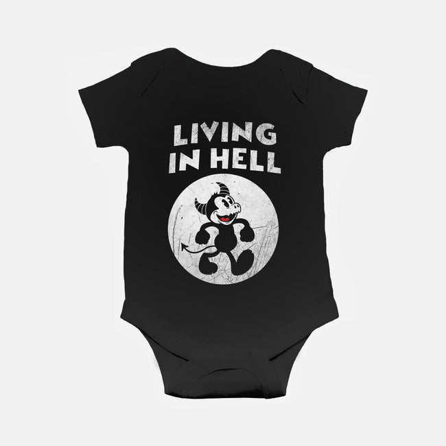 Living In Hell-baby basic onesie-Paul Simic