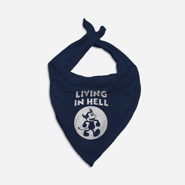 Living In Hell-dog bandana pet collar-Paul Simic