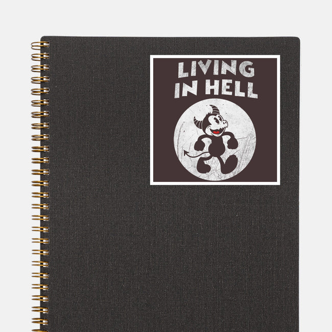 Living In Hell-none glossy sticker-Paul Simic