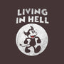 Living In Hell-none removable cover w insert throw pillow-Paul Simic
