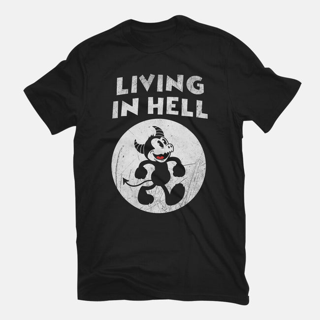 Living In Hell-mens basic tee-Paul Simic
