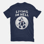Living In Hell-womens fitted tee-Paul Simic