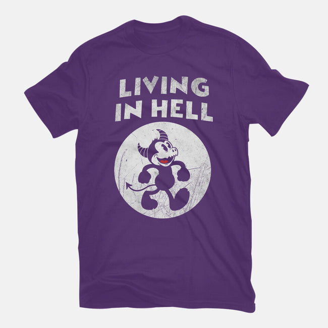 Living In Hell-mens basic tee-Paul Simic