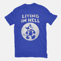 Living In Hell-womens fitted tee-Paul Simic