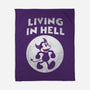 Living In Hell-none fleece blanket-Paul Simic