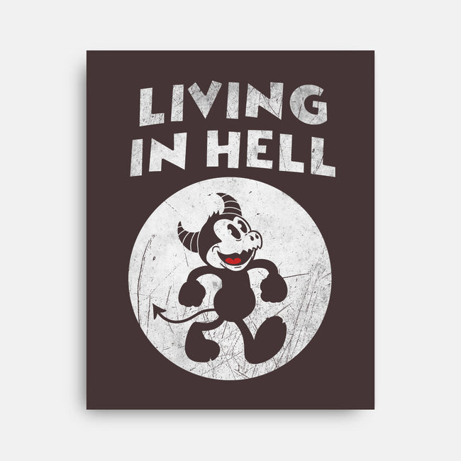 Living In Hell-none stretched canvas-Paul Simic