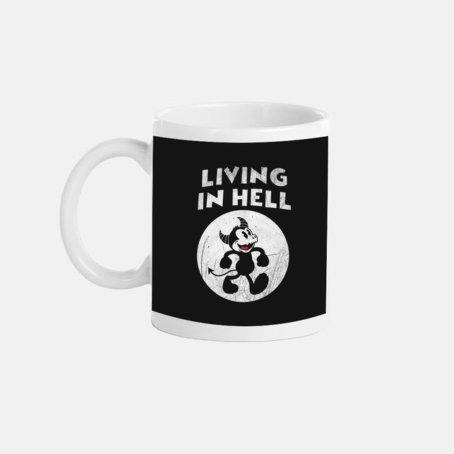 Living In Hell-none glossy mug-Paul Simic