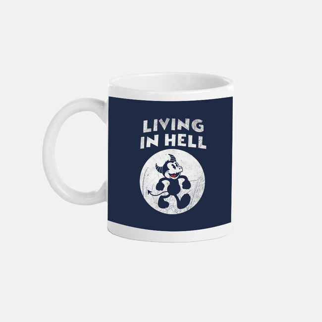 Living In Hell-none glossy mug-Paul Simic