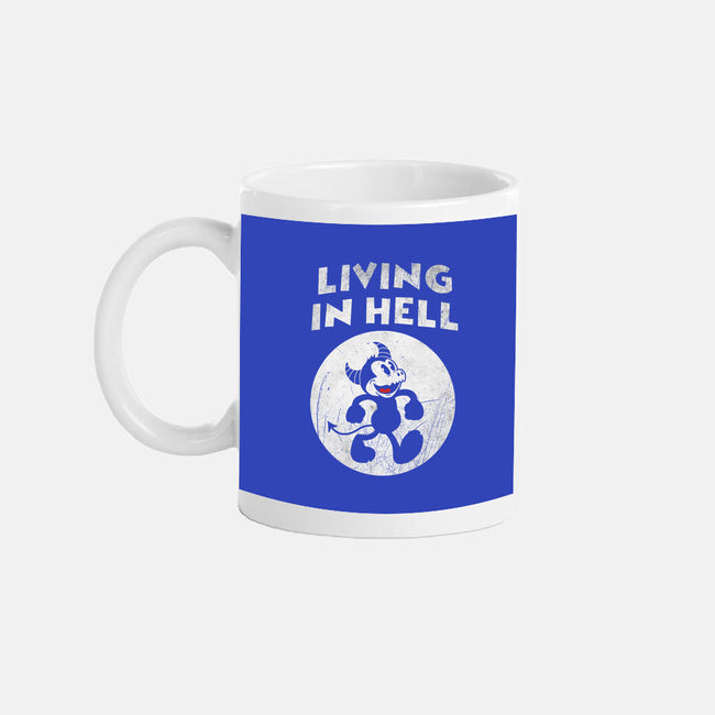 Living In Hell-none glossy mug-Paul Simic