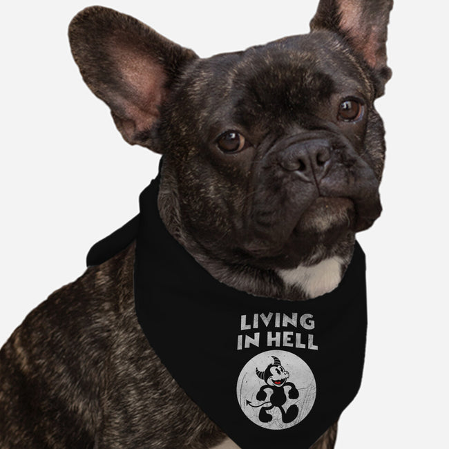 Living In Hell-dog bandana pet collar-Paul Simic