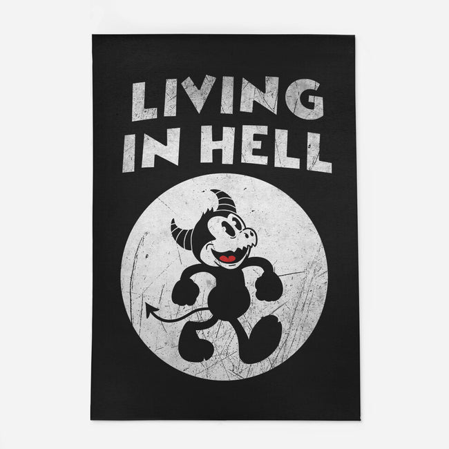 Living In Hell-none outdoor rug-Paul Simic