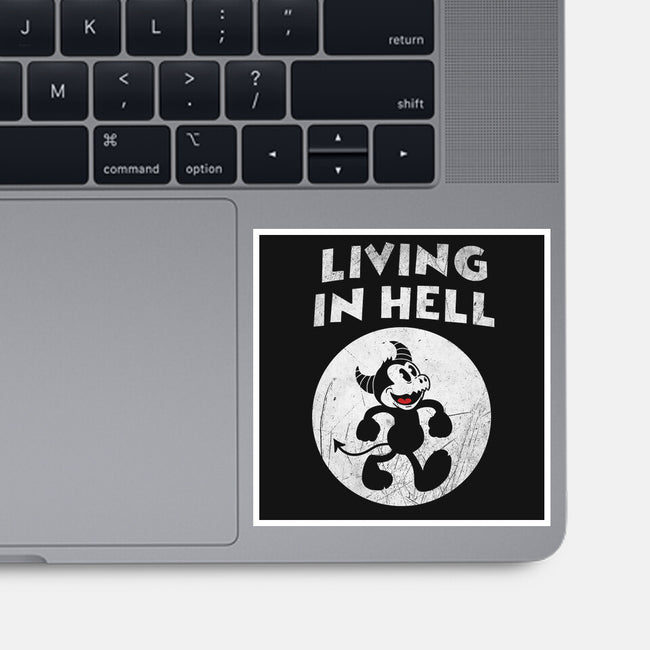 Living In Hell-none glossy sticker-Paul Simic