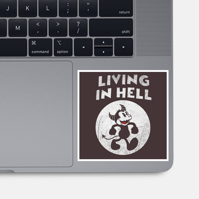 Living In Hell-none glossy sticker-Paul Simic