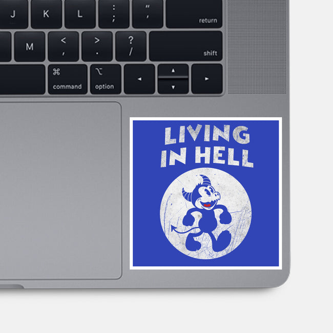 Living In Hell-none glossy sticker-Paul Simic