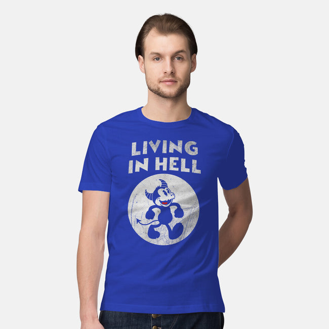 Living In Hell-mens premium tee-Paul Simic