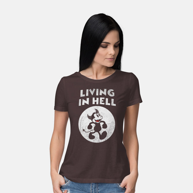 Living In Hell-womens basic tee-Paul Simic