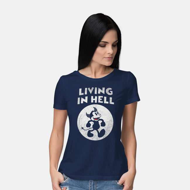 Living In Hell-womens basic tee-Paul Simic