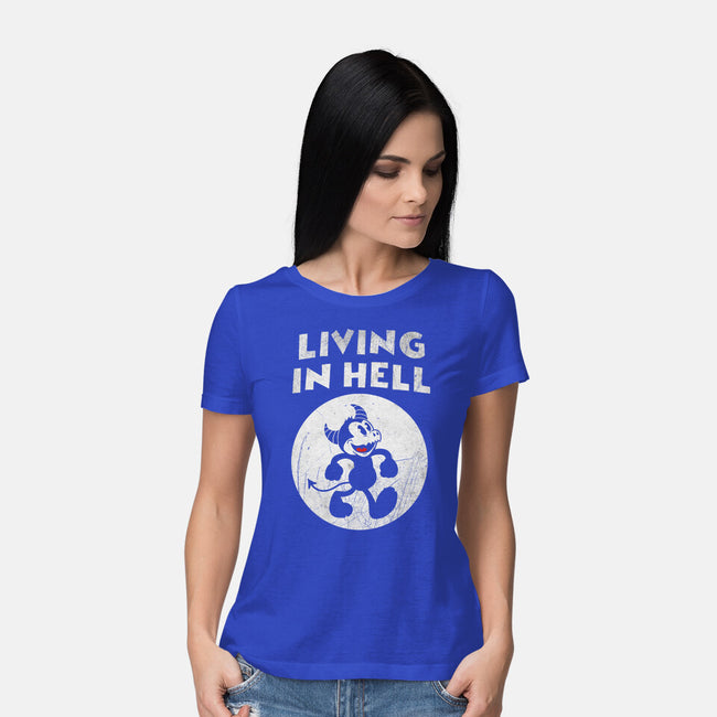 Living In Hell-womens basic tee-Paul Simic