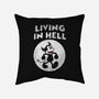 Living In Hell-none removable cover w insert throw pillow-Paul Simic