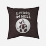 Living In Hell-none removable cover w insert throw pillow-Paul Simic