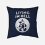 Living In Hell-none removable cover w insert throw pillow-Paul Simic