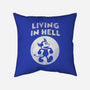 Living In Hell-none removable cover w insert throw pillow-Paul Simic