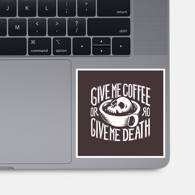 Give Me Coffee-none glossy sticker-Azafran