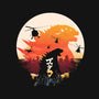 King Kaiju Sunset-none removable cover w insert throw pillow-dandingeroz