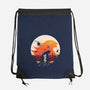 King Kaiju Sunset-none drawstring bag-dandingeroz