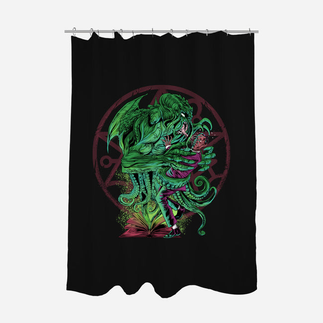 The Great Old Ones Kiss-none polyester shower curtain-zascanauta